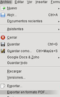 Convertir OpenOffice a Pdf. Captura Convertir OpenOffice a Pdf.