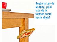 Imagen con una tostada cayendo al suelo y preguntando de qué lado caerá.