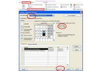 Captura de pantalla con el calendario Estándar de Project.