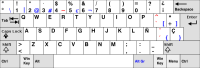 Teclado QWERTY. Teclado QWERTY en español.